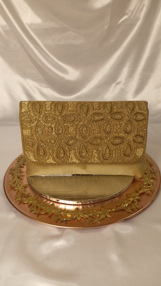 GOLDEN WORK CLUTCH BAG