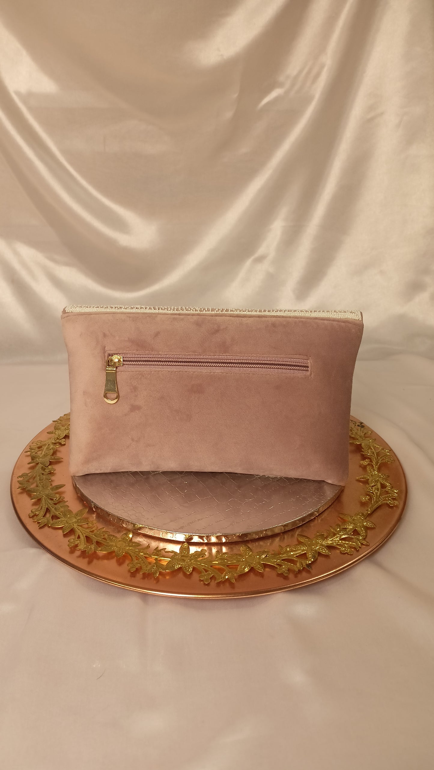 PINK PEARL FLAP CLUTCH BAG